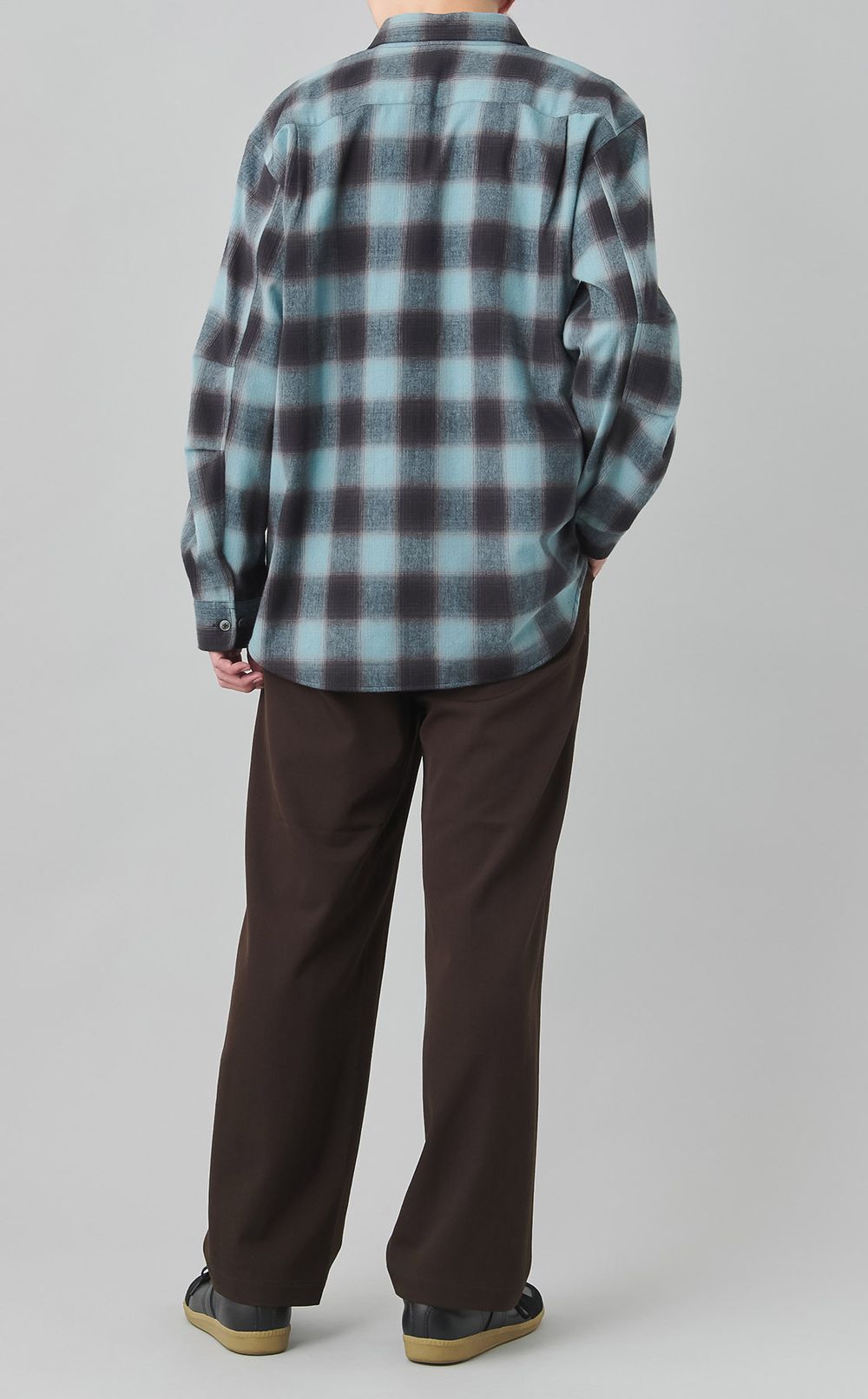 チェックミリタリースリーブシャツ