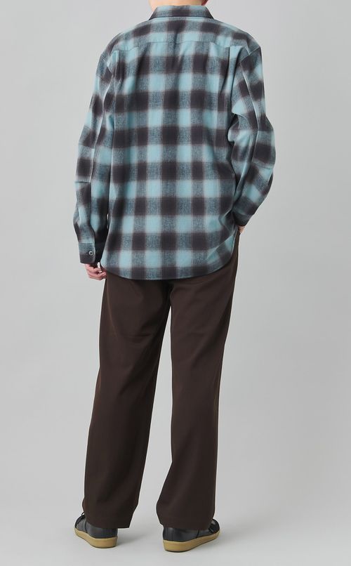 チェックミリタリースリーブシャツ