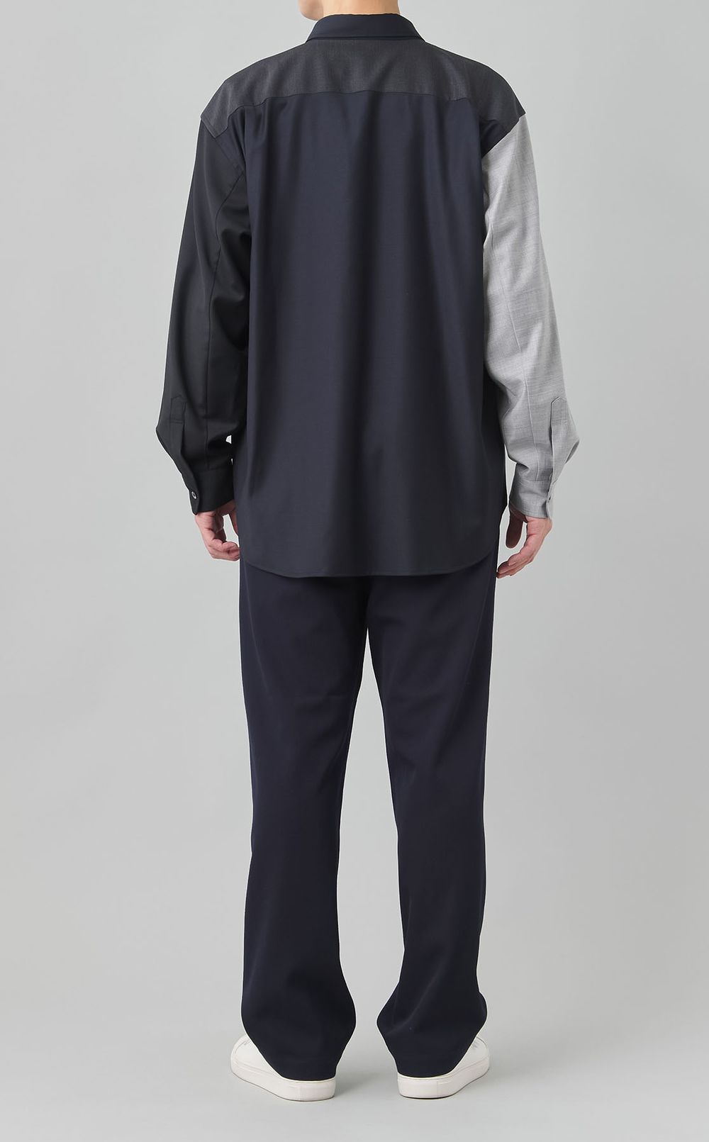 カラーミックスウールレギュラーシャツ