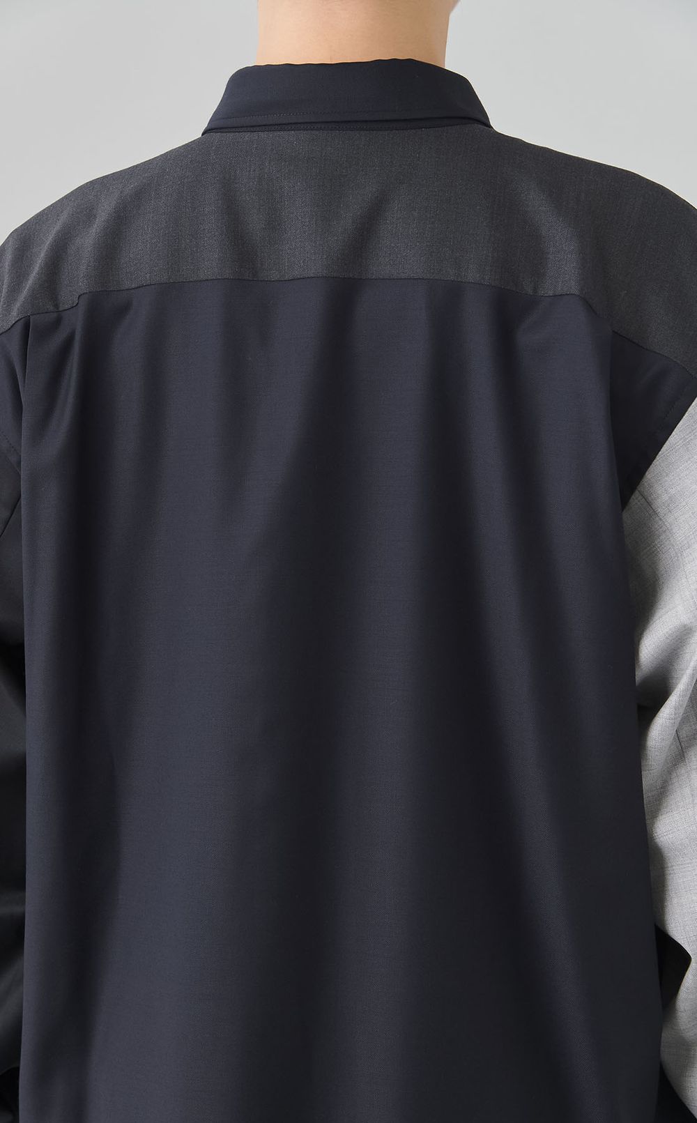 カラーミックスウールレギュラーシャツ