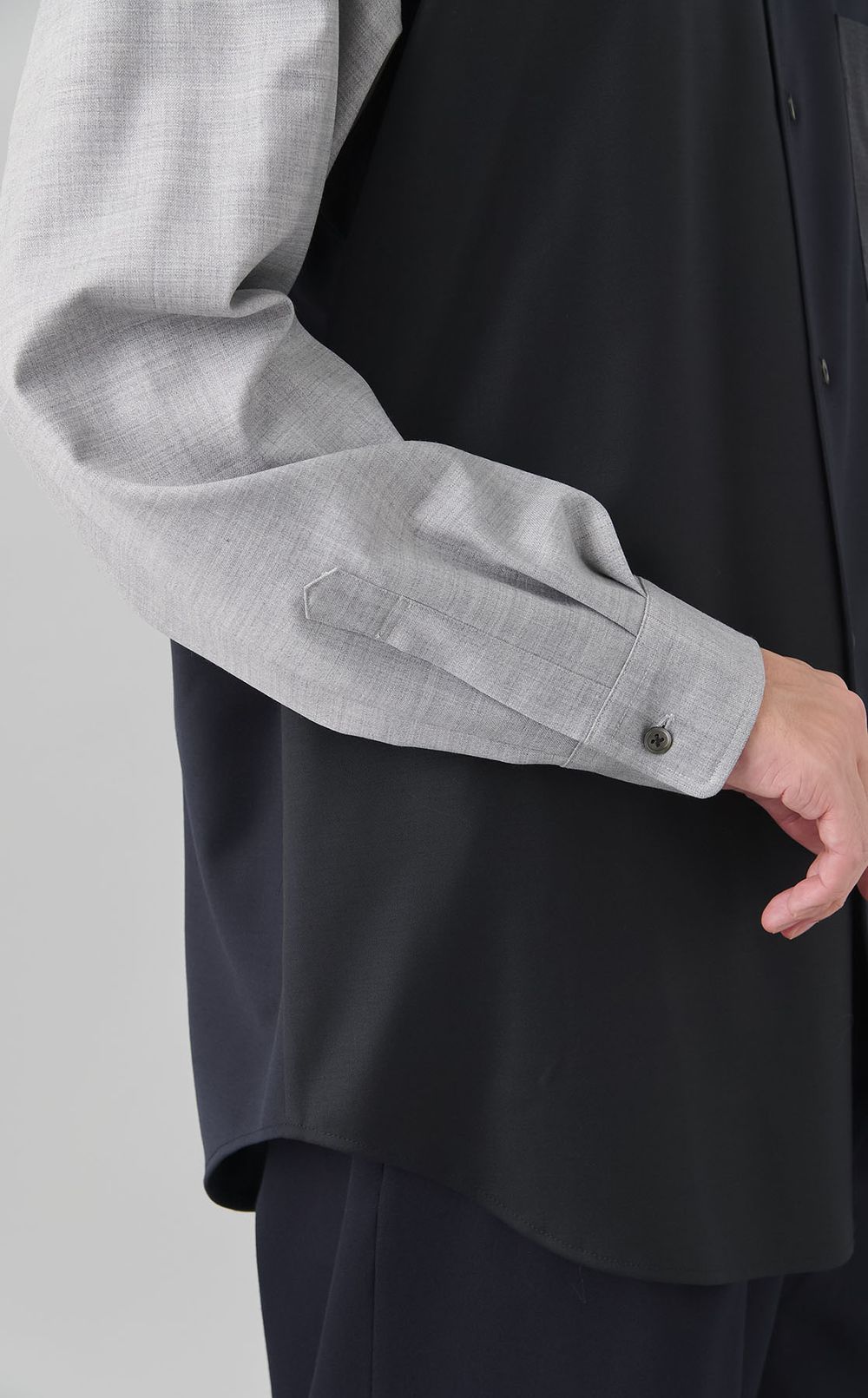 カラーミックスウールレギュラーシャツ