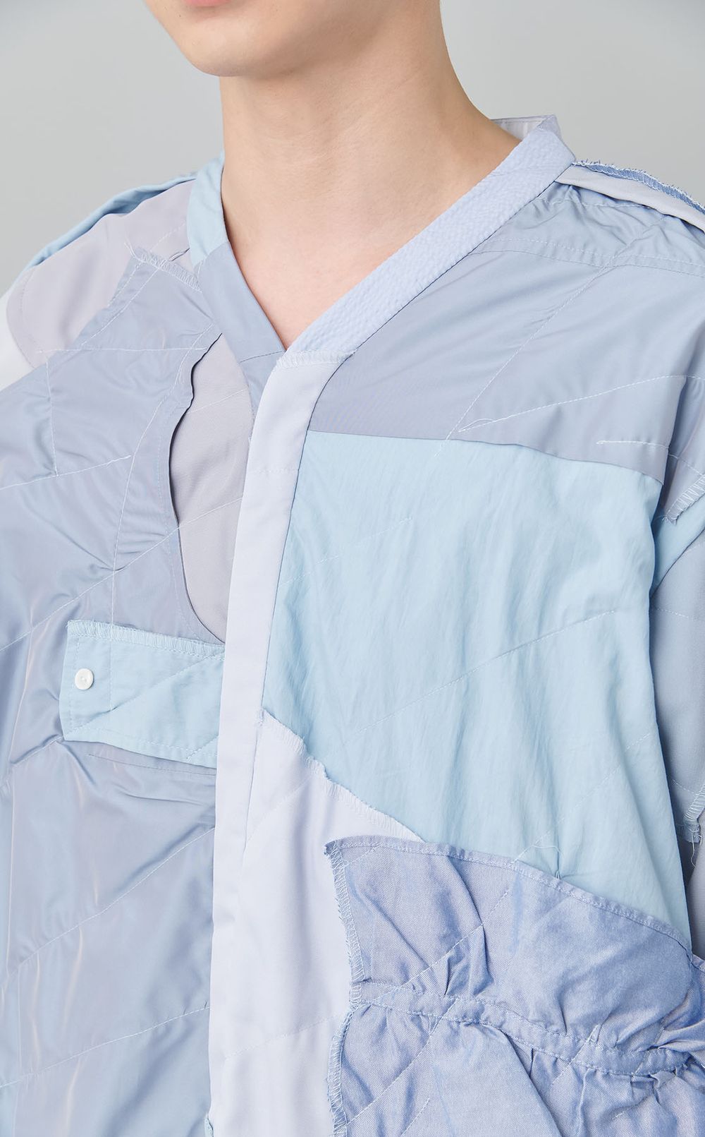 【reADdress】ノーカラーシャツ