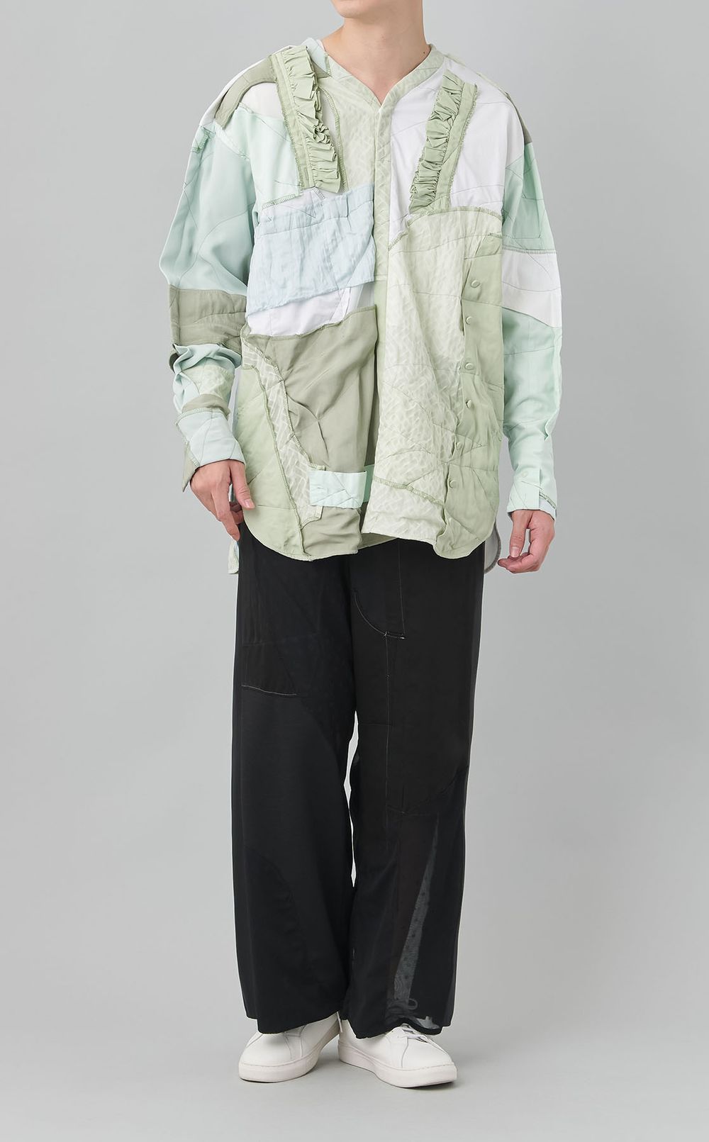 【reADdress】ノーカラーシャツ