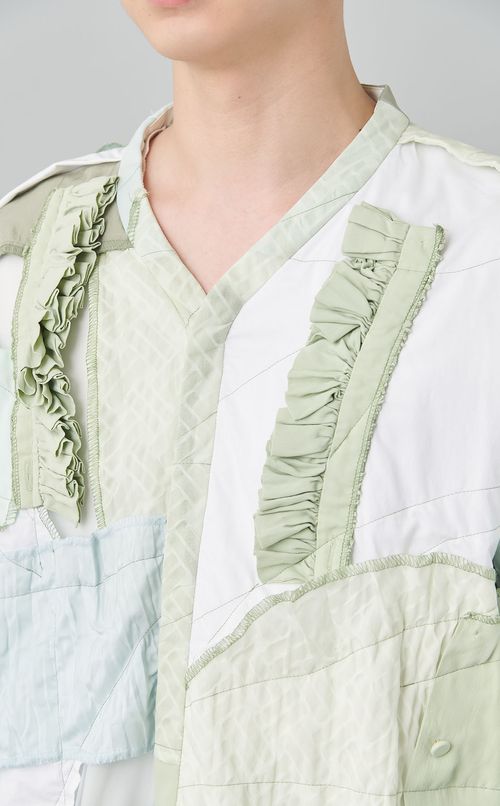 【reADdress】ノーカラーシャツ