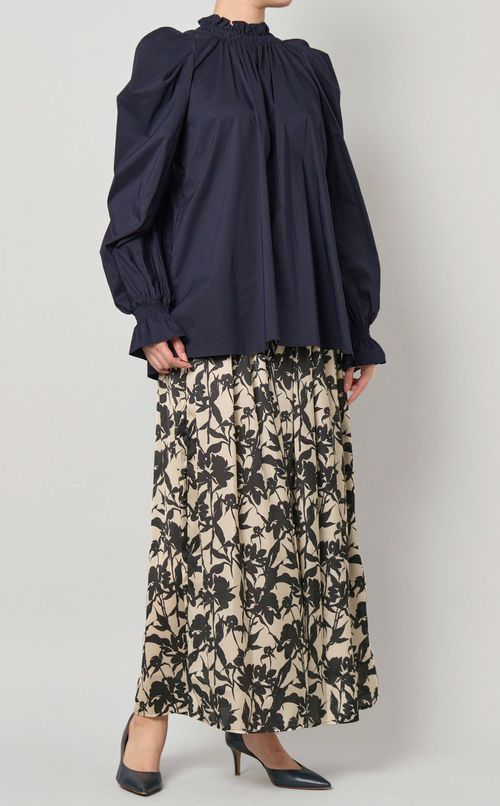 ギャザーボリュームスリーブブラウス