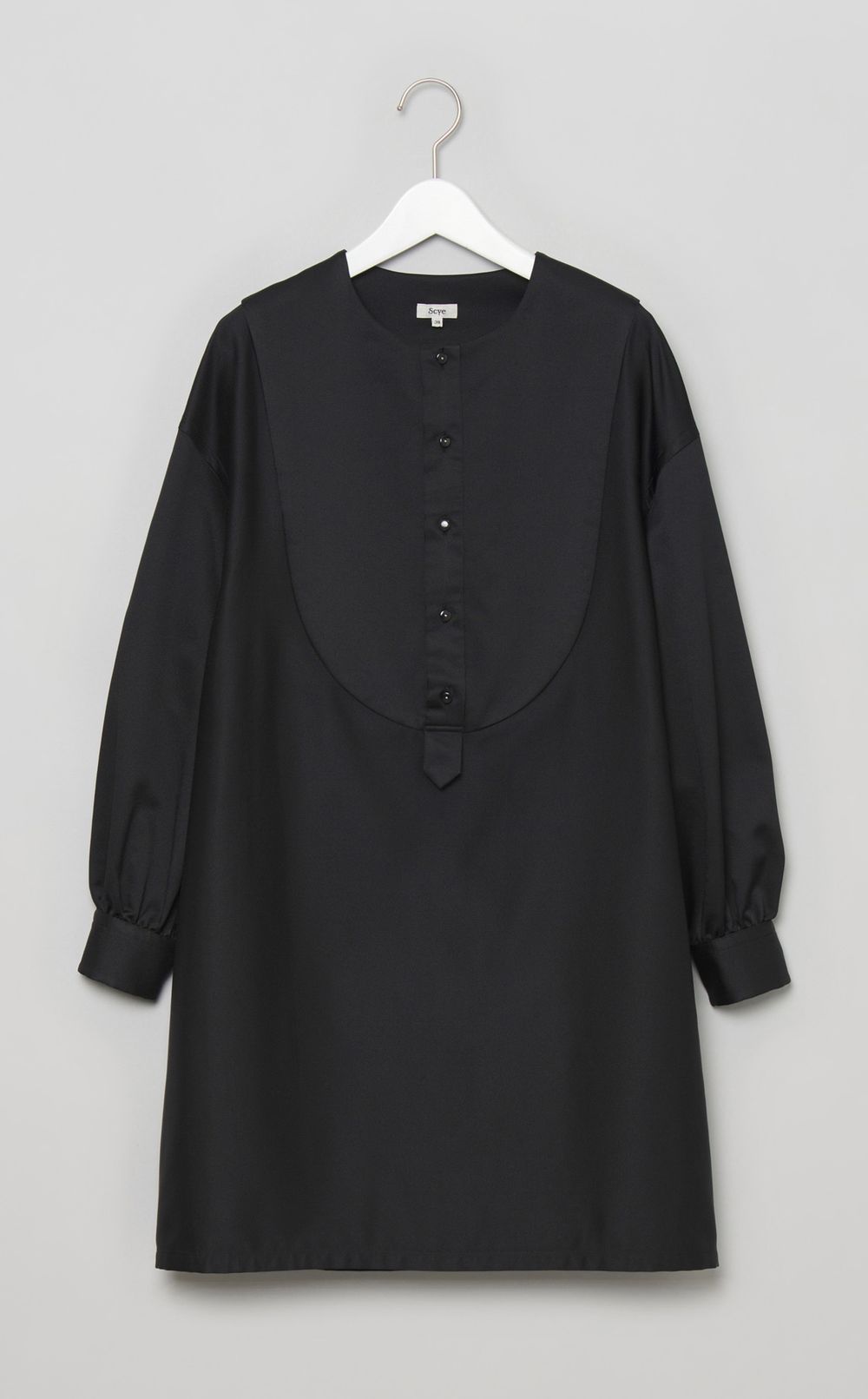 シルクポリエステルコクーンワンピース