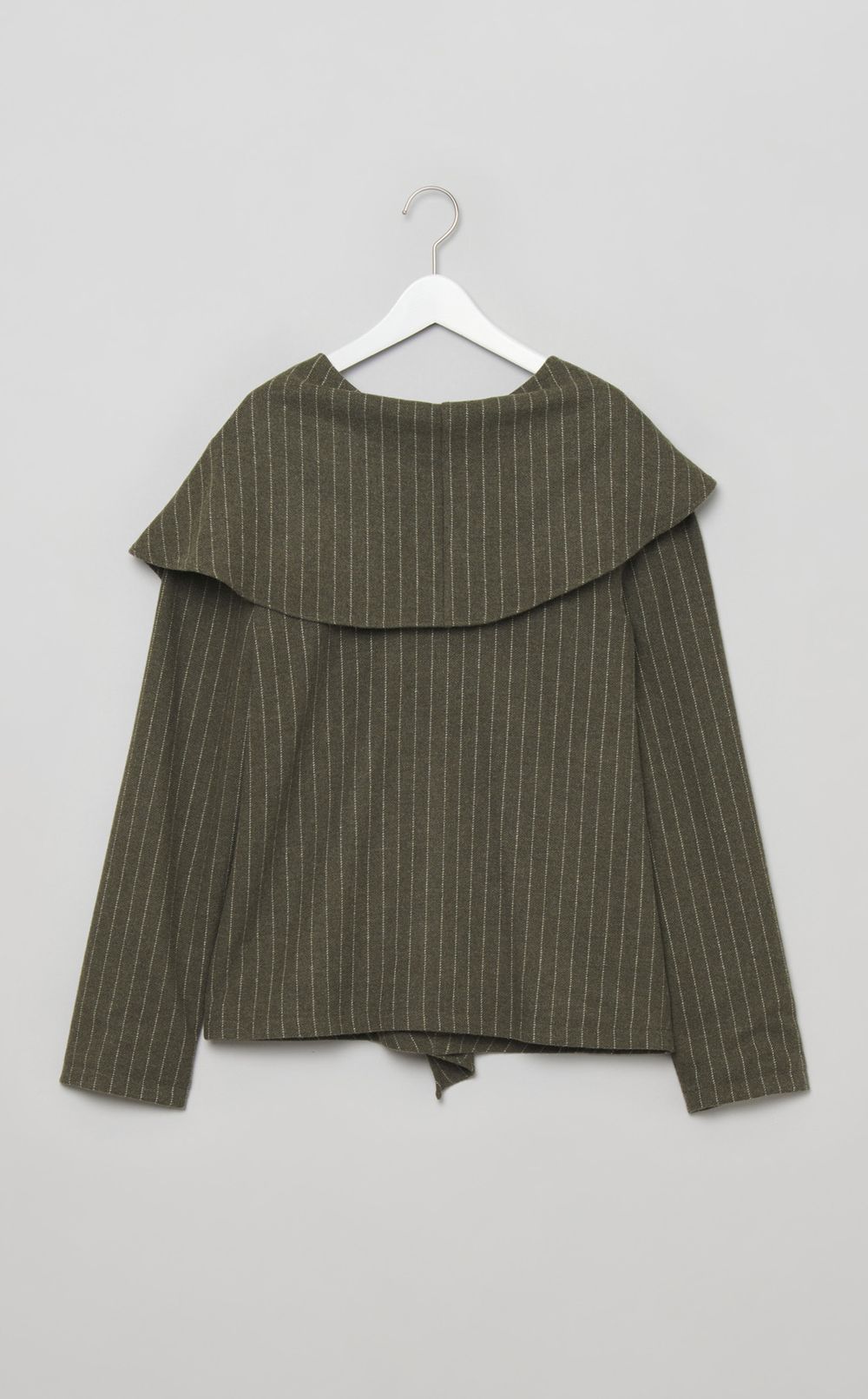 2wayウールストライプブラウス