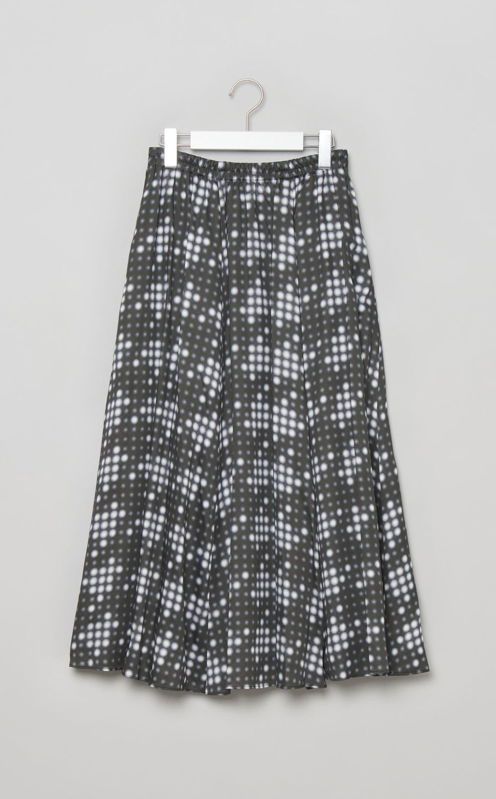 LEDチェックプリントギャザースカー卜