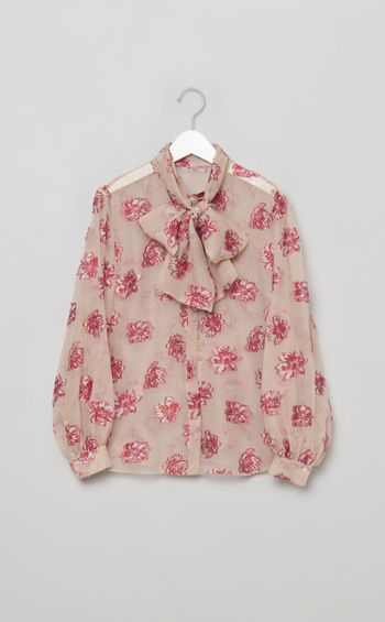 カットフラワーボウタイブラウス