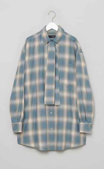 カシュクールタイ付きシャツ