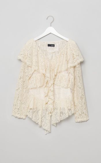 ラッフルレースブラウス