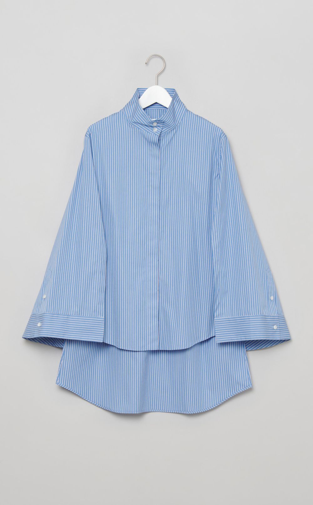 スタンドカラーマントシャツ