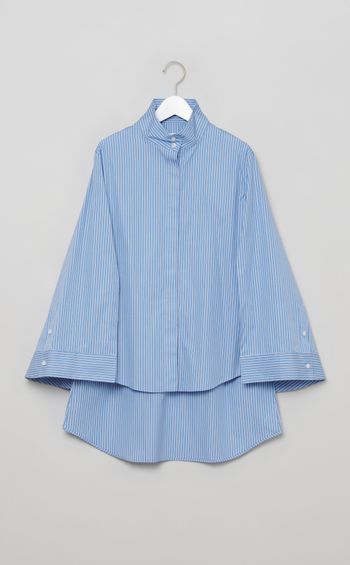 スタンドカラーマントシャツ