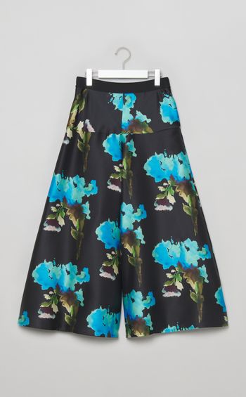 プリント切替フレアーパンツ