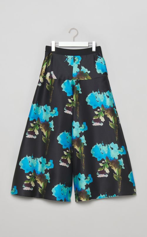 プリント切替フレアーパンツ