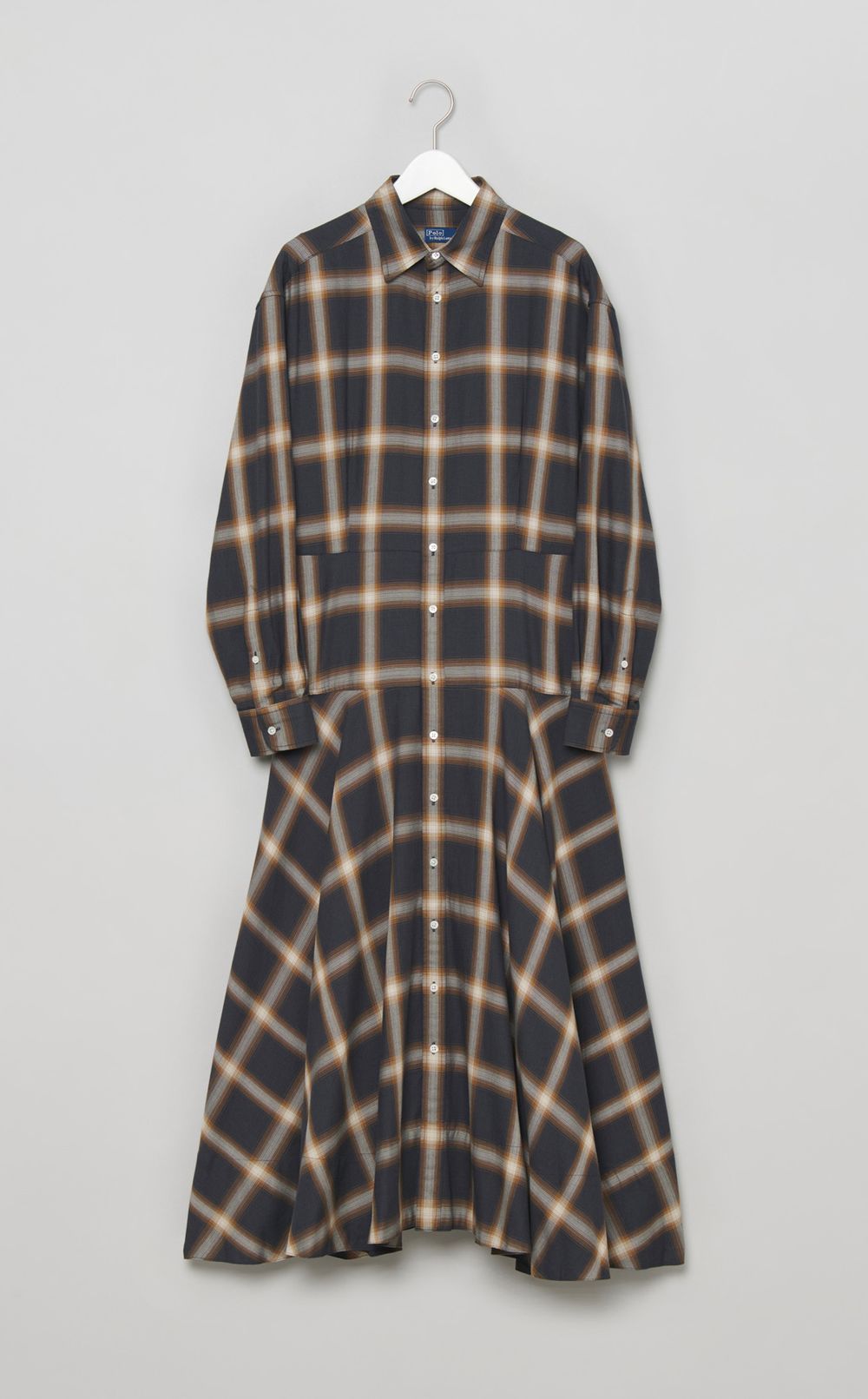 ツイルチェックシャツワンピース