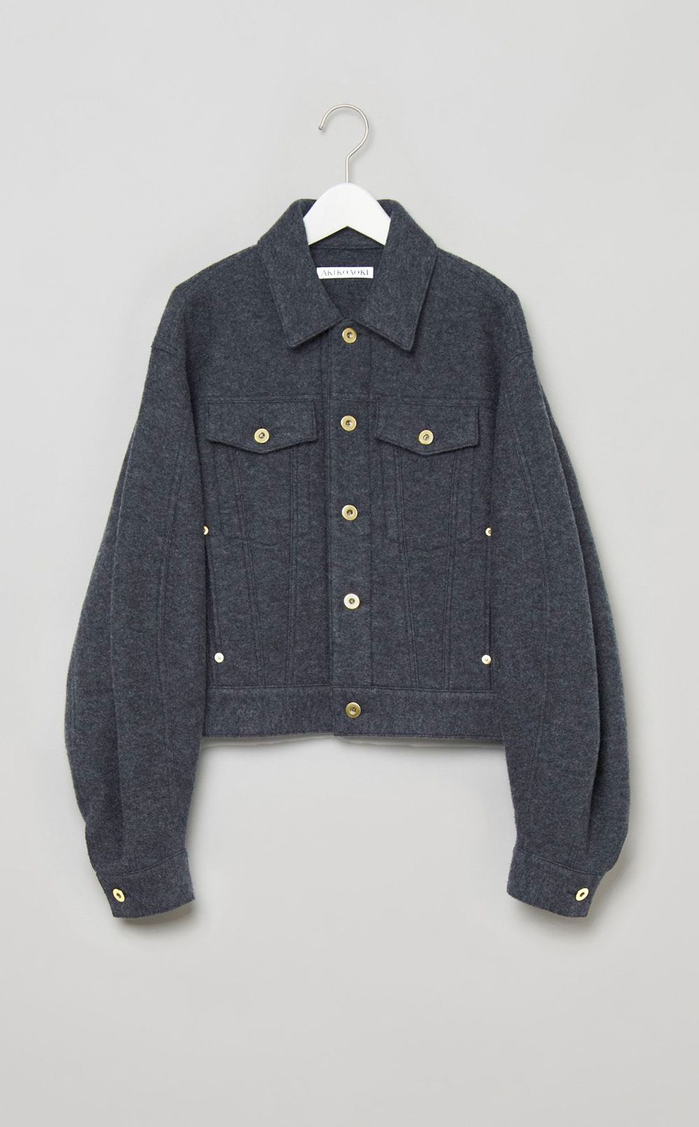 ウールボリュームスリーブショートブルゾン