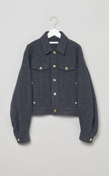 ウールボリュームスリーブショートブルゾン