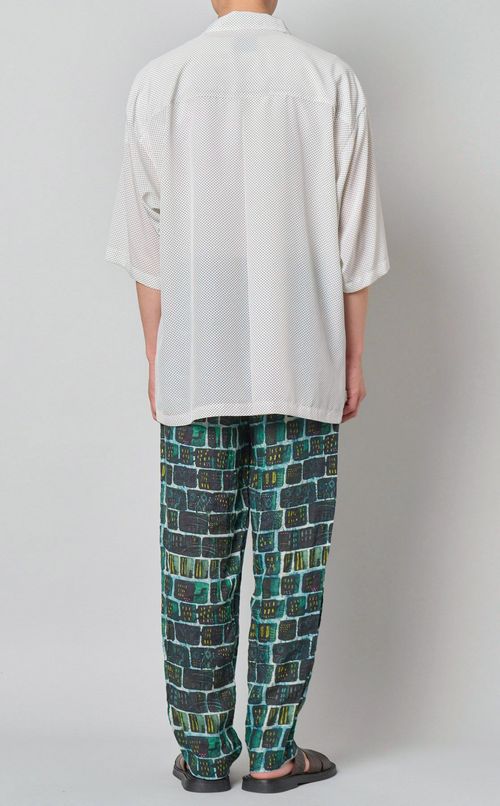 ポリエステルドットシャツ