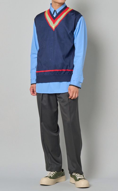 トーマスメイソンレイヤードシャツ