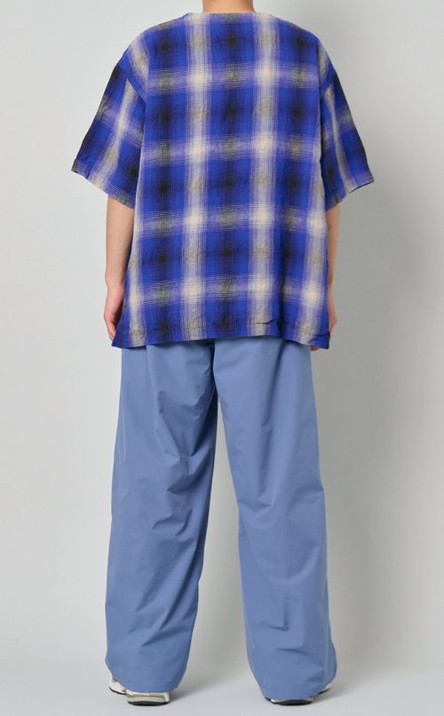 リネンチェックTシャツ