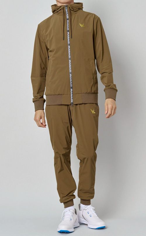 ストレッチネックジップパーカー