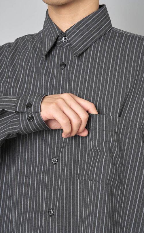 ウールストライプシャツ