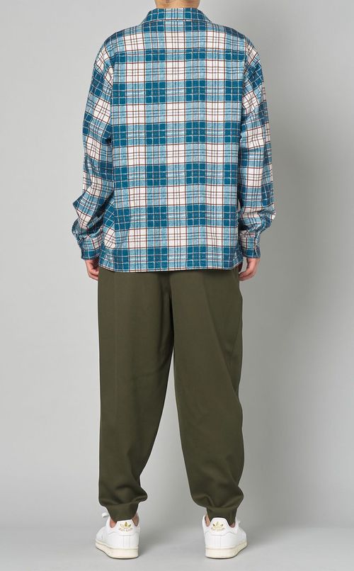 チェックプリントネルシャツ