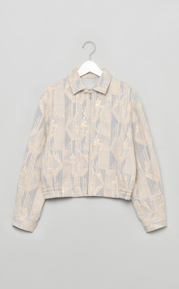 グリッタージャガードブルゾン