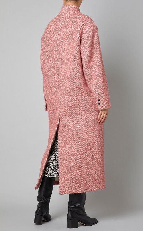 ヘリンボーンウールロングコート