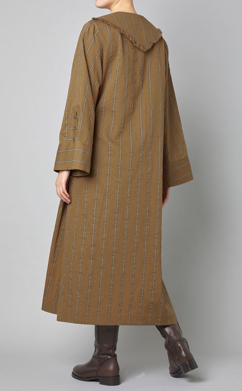 ストライプガウンロングワンピース