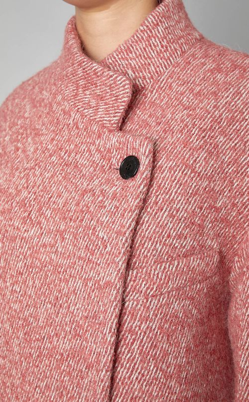 ヘリンボーンウールロングコート