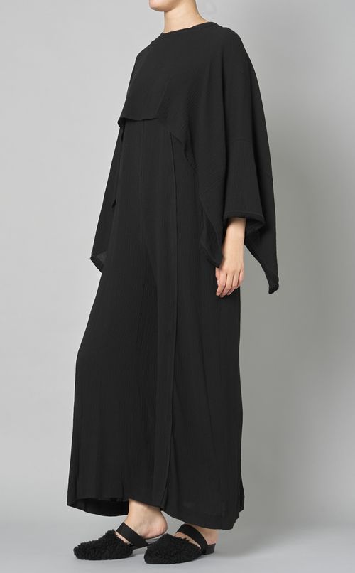 ケープ付ノースリーブオールインワン