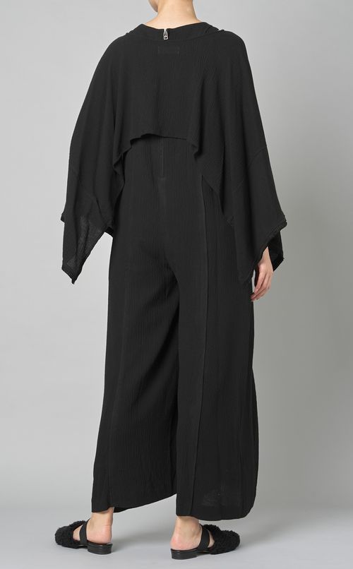 ケープ付ノースリーブオールインワン