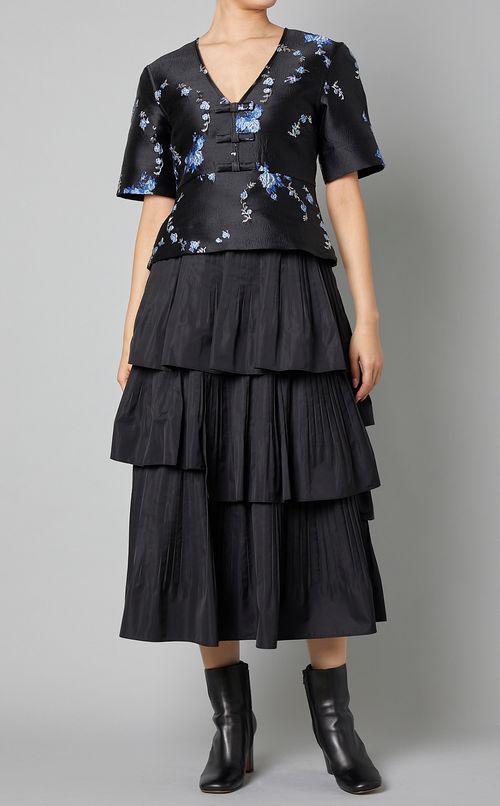 プリーツティアードスカート