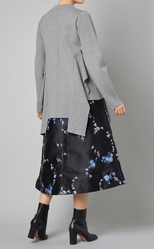 フラワージャガードウエストバンドスカート