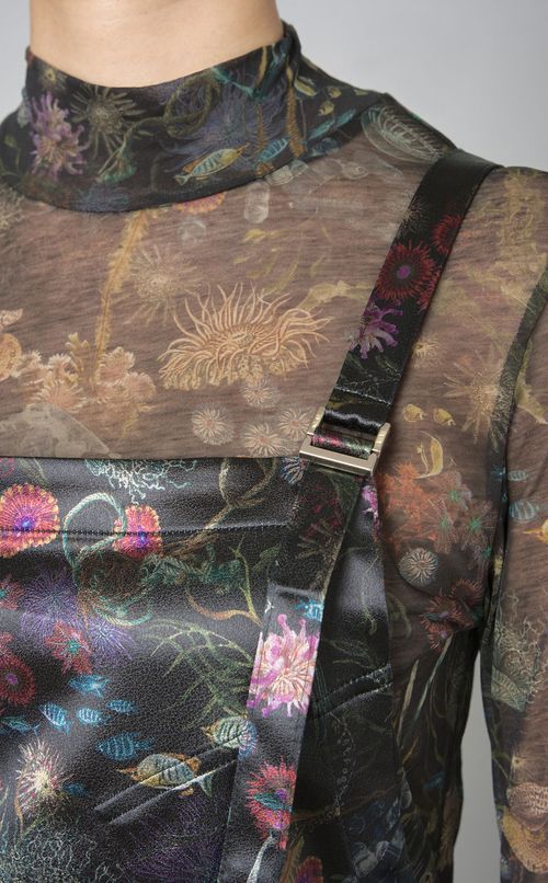 ジェリーフィッシュプリントワークドレス