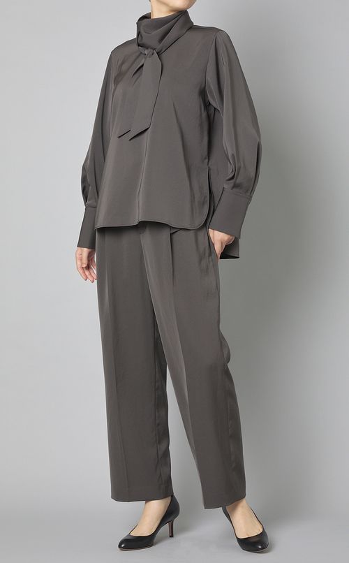 ダブルサテンワイドパンツ