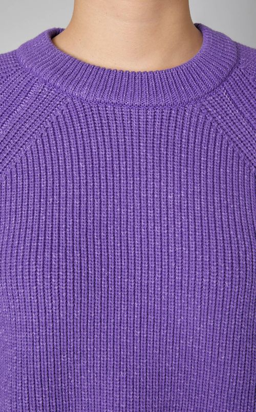 プレーティング畦ニットプルオーバー