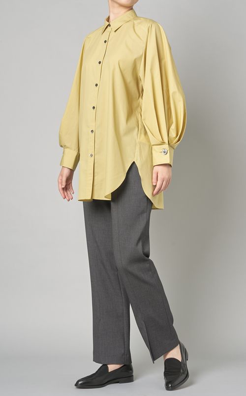 タックボリュームスリーブシャツ