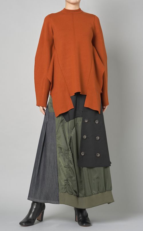 ファブリックミックススカート