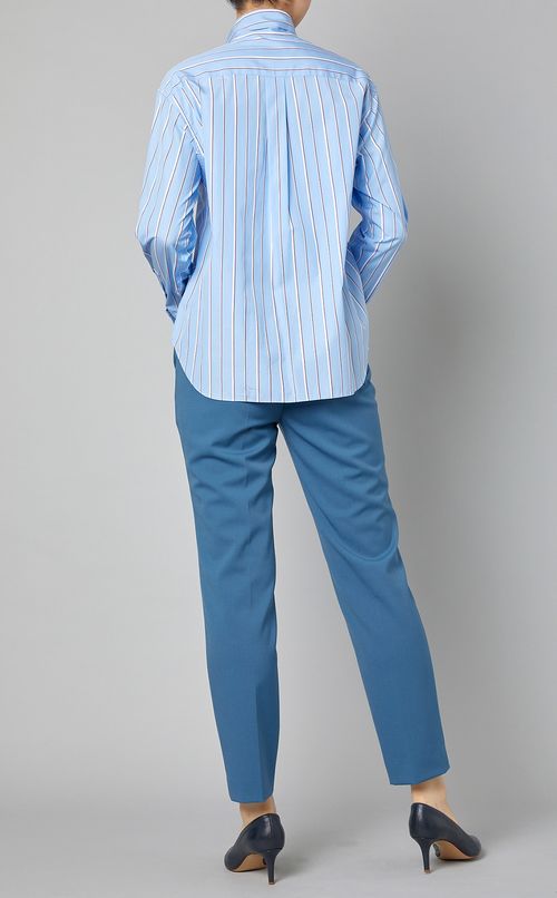 ブロードストライプボウタイシャツ