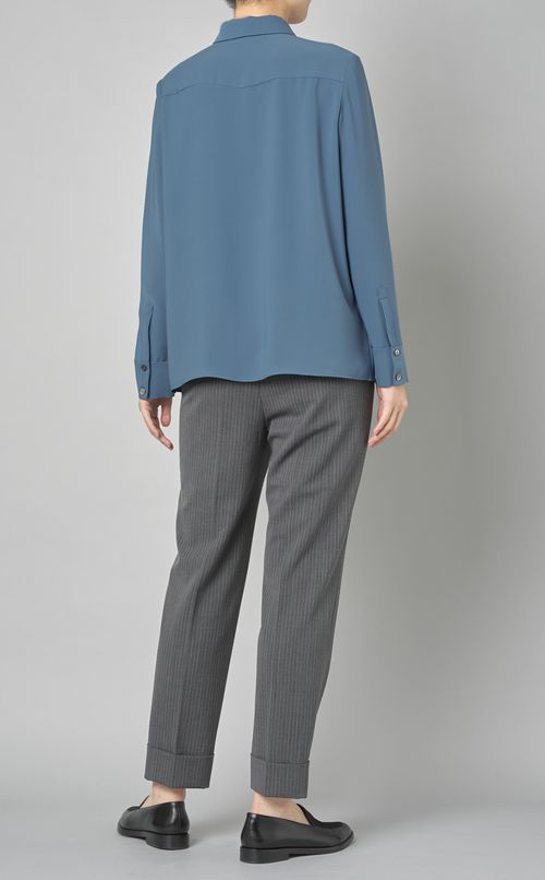 ボウタイシャツカラーブラウス