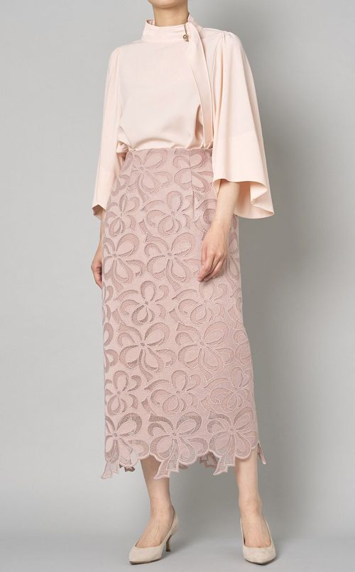 リボンレースタイトスカート