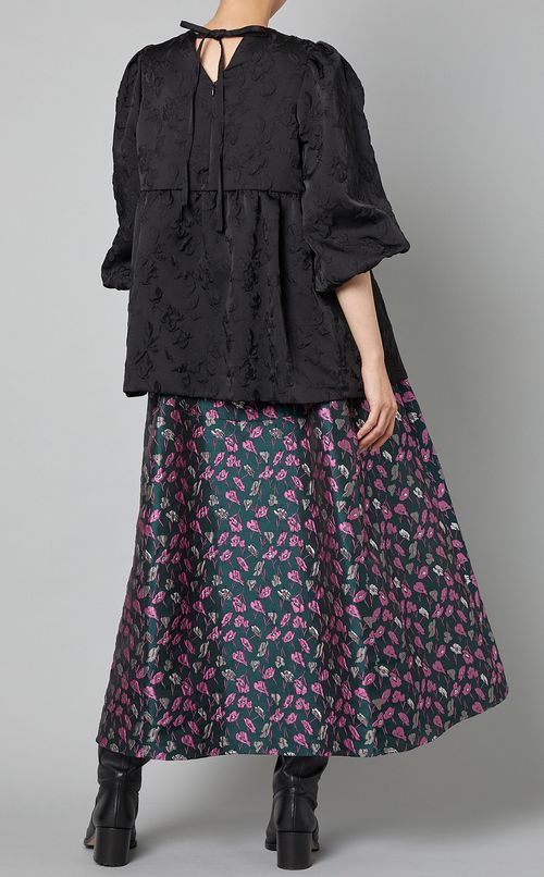 フラワージャガードボリュームスカート