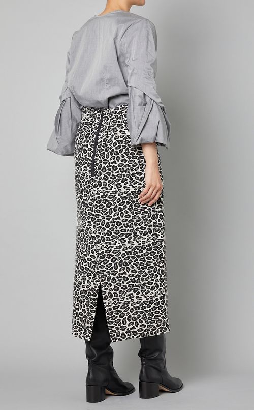 ジャガードロングタイトスカート