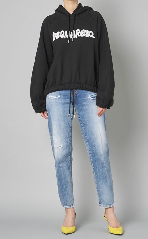 ミディアムウエストストレートデニムパンツ