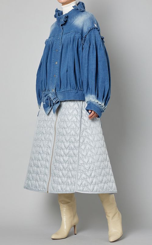 キルティングフレアスカート