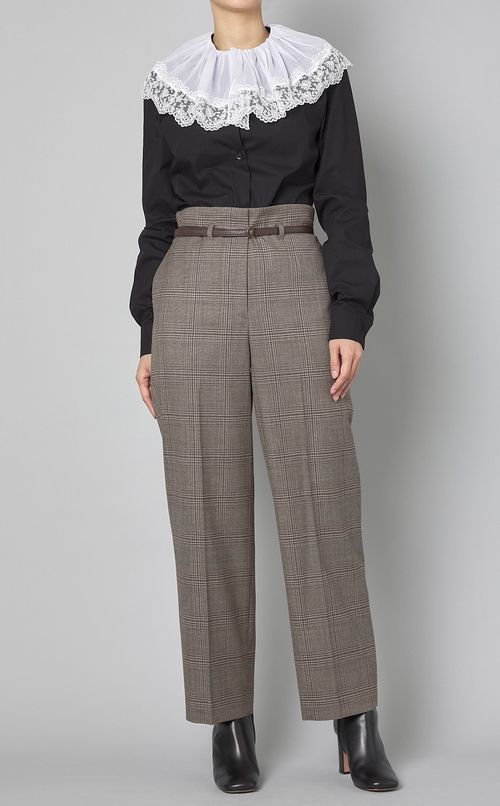 コットンフリルカラーブラウス