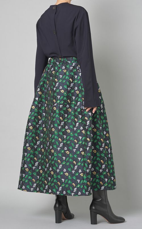 フラワージャガードボリュームスカート